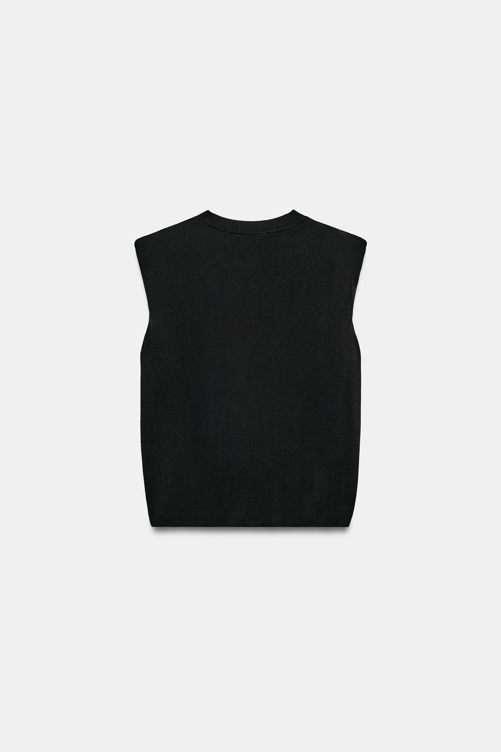 TOP EN MAILLE À ÉPAULETTES